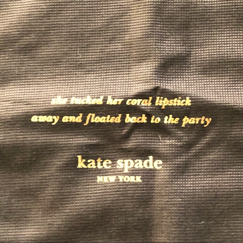 Kate Spade coral lipstick purse dust bag